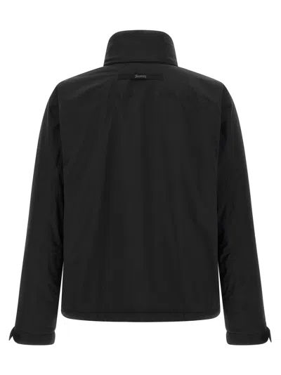 Laminar Gore-tex Removable-hood Padded Jacket In Black