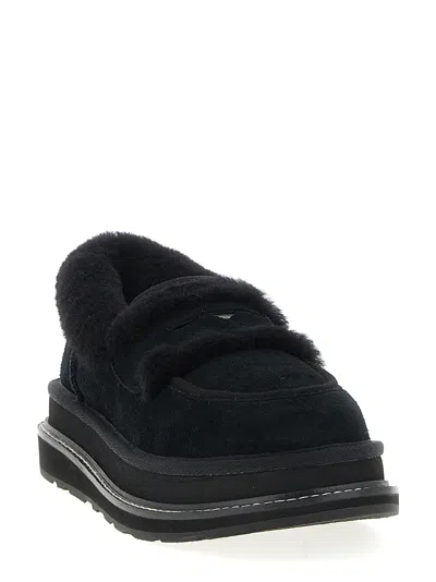 Ugg Womens Black  X Sacai Suede Loafers Eur 41 / 8 Uk In Black