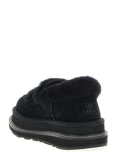 Ugg Womens Black  X Sacai Suede Loafers Eur 41 / 8 Uk In Black