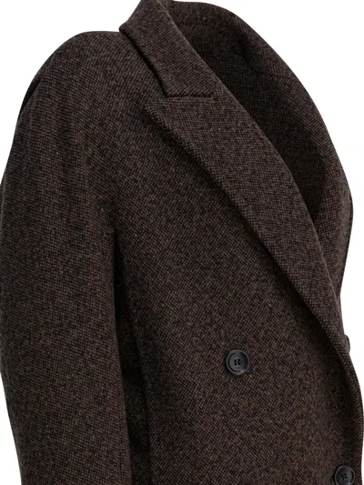 Max Mara Long Wool Coat Jackets And Coats Black In Brown