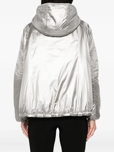 Laminar Metallic Shield Hooded Jacket Clothing In Gray