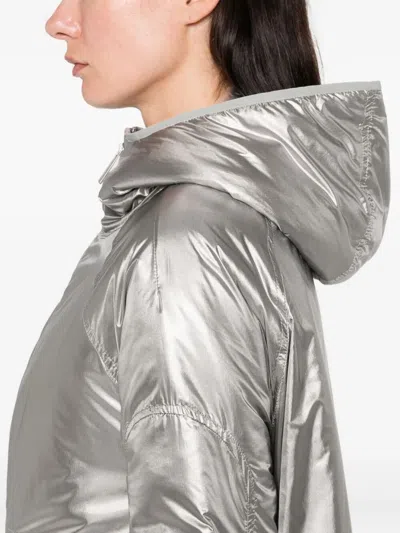 Laminar Metallic Shield Hooded Jacket Clothing In Gray