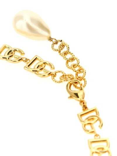 Dolce & Gabbana Logo Choker Necklace In Gold