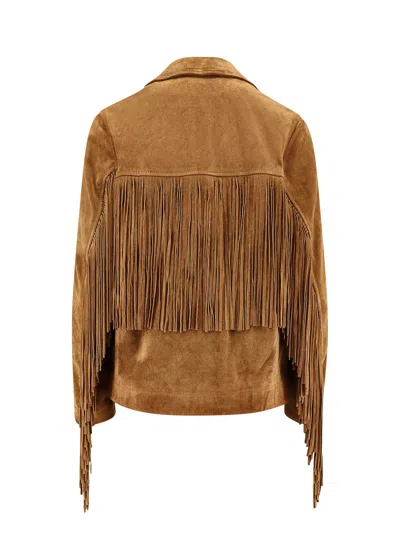 Golden Goose Olinda Suede Jacket In Brown
