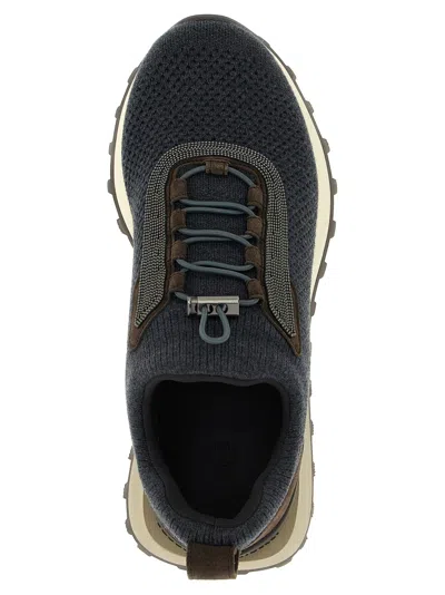 Brunello Cucinelli Runners Sneakers In Blue