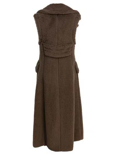 Max Mara Sleeveless Jacket In Alpaca Jackets And Coats Brown In Brown