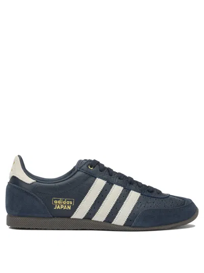 Adidas Originals Blue Leather Sneakers In Blue