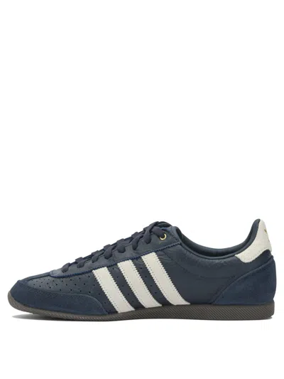 Adidas Originals Blue Leather Sneakers In Blue