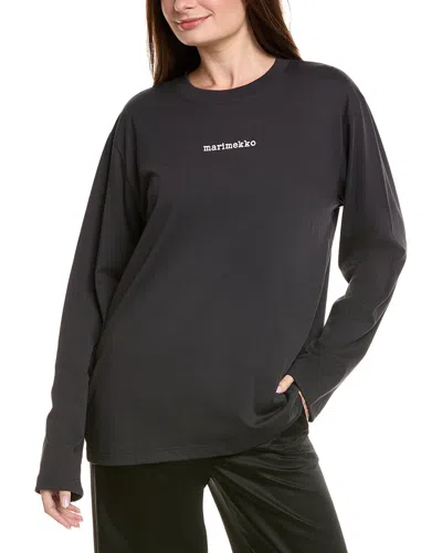 Marimekko Bitti Unikko Shirt In Black