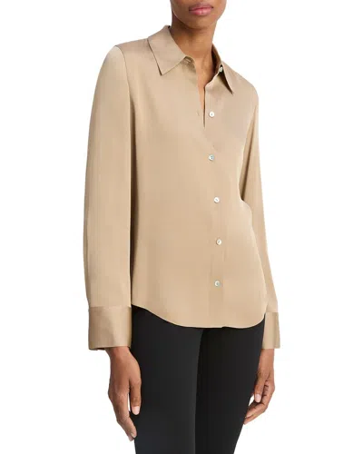 Vince Slim Fit Classic Shirt In Neutral