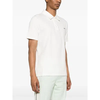 Apc A.p.c. White Polo Shirts Men In White