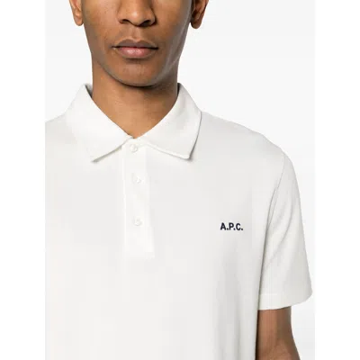 Apc A.p.c. White Polo Shirts Men In White