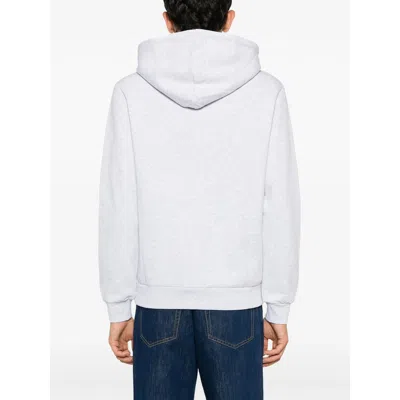 Apc A. P.c. Cotton Rue Madame Logo Hoodie In White