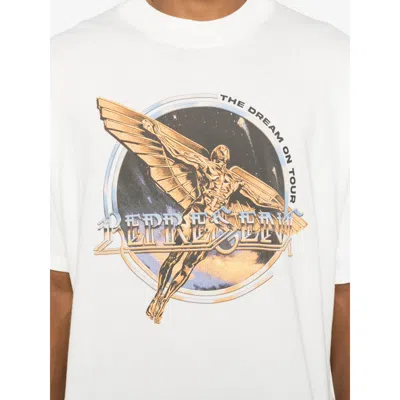 Represent White Crew Neck T-shirt With Graphic Print On Front And Back In Cotton Man In White