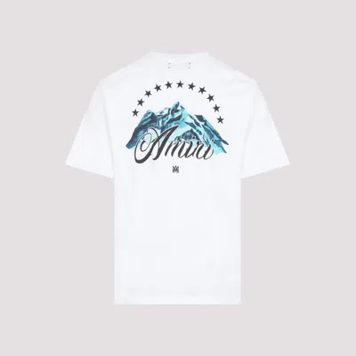 Amiri Mountain Graphic Short Sleeve T-shirt In White