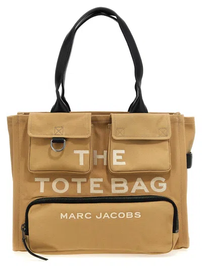 Marc Jacobs The Cargo Canvas Large Tote Tote Bag Beige In Brown