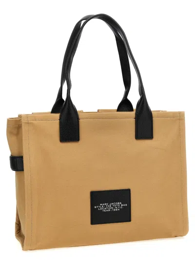 Marc Jacobs The Cargo Canvas Large Tote Tote Bag Beige In Brown