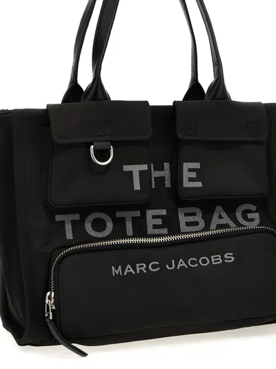 Marc Jacobs The Cargo Canvas Large Tote Shopping Bag In Black