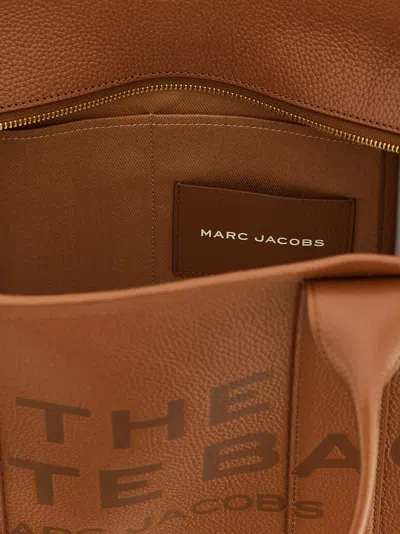Marc Jacobs The Leather Large Tote Shopping Bag In Brown