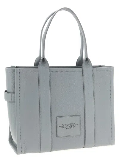 Marc Jacobs The Leather Large Tote Shopping Bag In Gray