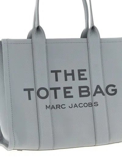 Marc Jacobs The Leather Large Tote Shopping Bag In Gray