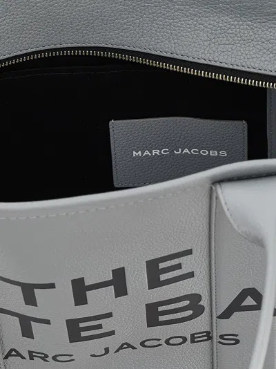 Marc Jacobs The Leather Large Tote Shopping Bag In Gray