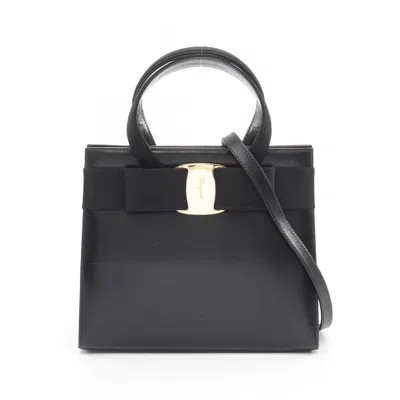 Pre-owned Ferragamo Leather Handbag () In Black