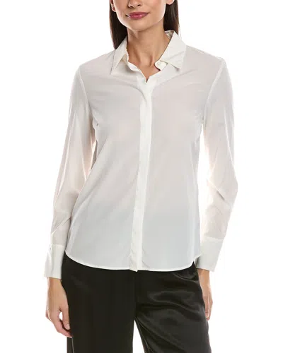 Peserico Silk-blend Blouse In White