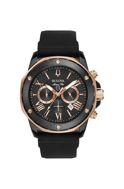 Bulova Marine Star Chronograph Quartz 44mm Mens Watch In Black