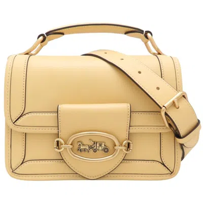 Pre-owned Coach Leather Handbag () In Yellow
