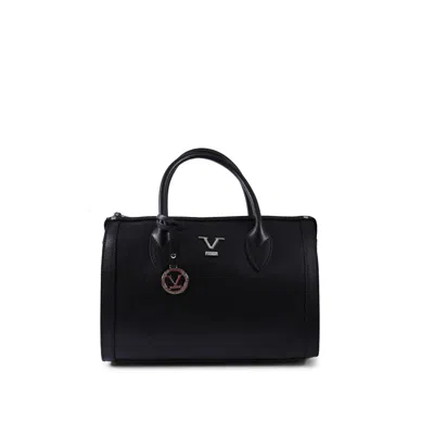 19v69 Italia Black Leather Handbag In Black