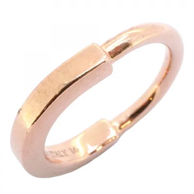 Pre-owned Tiffany & Co Pink Gold (18k) Band Ring () In Multi