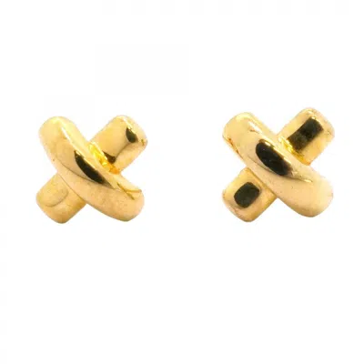Pre-owned Tiffany & Co Yellow Gold (18k) Stud Earrings () In Multi
