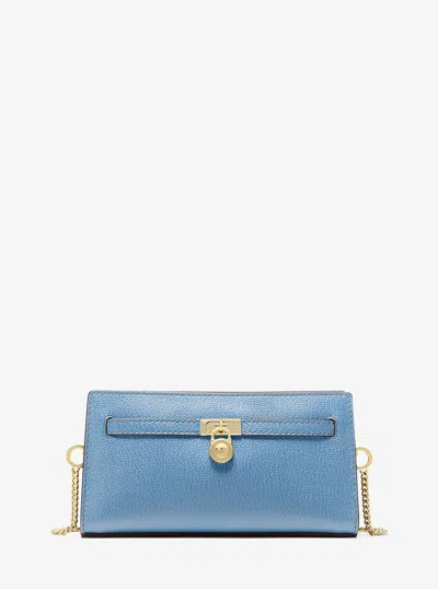 Michael Kors Hamilton Moderne Extra-small Leather Convertible Crossbody Bag In Blue