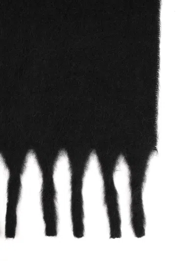 Acne Studios Acne Scarf Logo Scarves And Foulards Black In Black