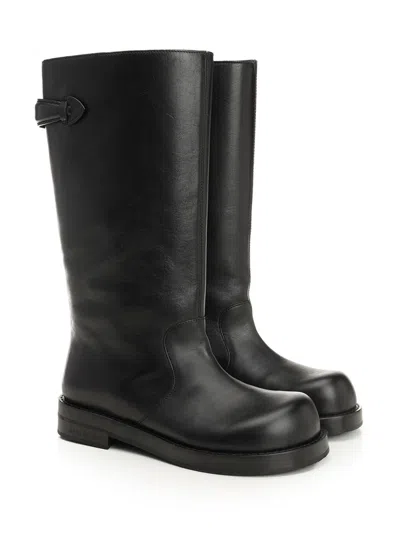 Acne Studios Knee Length Round Toe Beshay Boot In Black