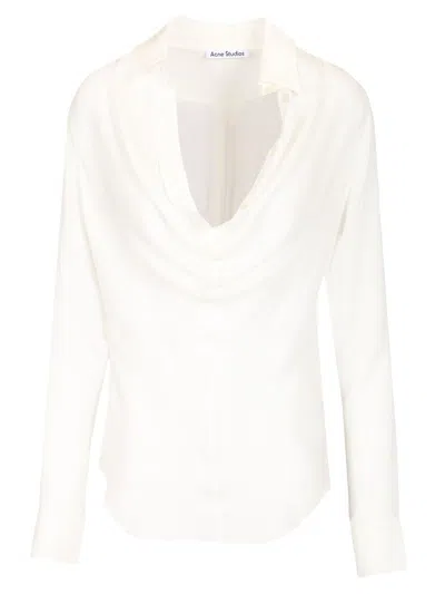 Acne Studios Women Long-sleeved Blouse In White