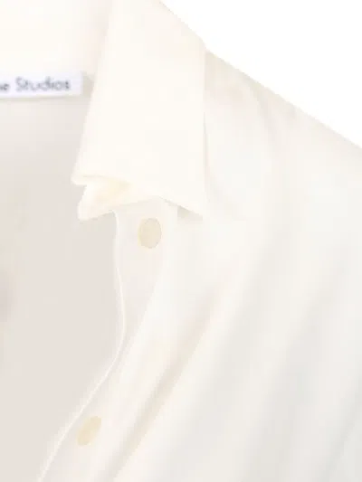 Acne Studios Women Long-sleeved Blouse In White