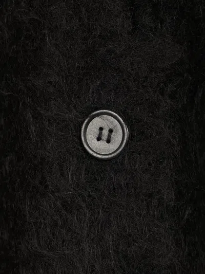 Acne Studios Mohair And Wool Cardigan Knitwear Black In Black
