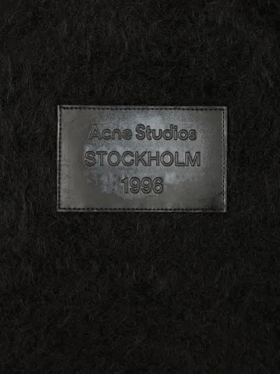 Acne Studios Mohair And Wool Cardigan Knitwear Black In Black