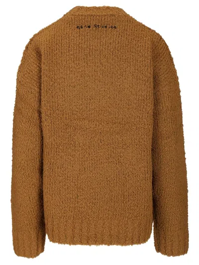 Acne Studios Teddy Sweater Knitwear Beige In Brown