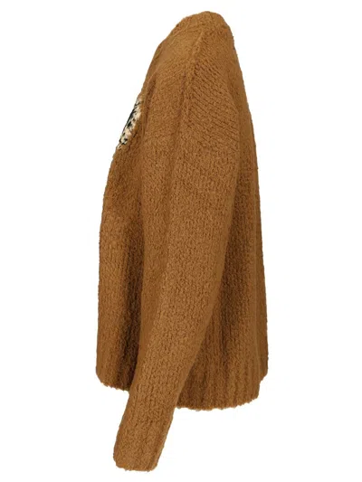 Acne Studios Teddy Sweater Knitwear Beige In Brown
