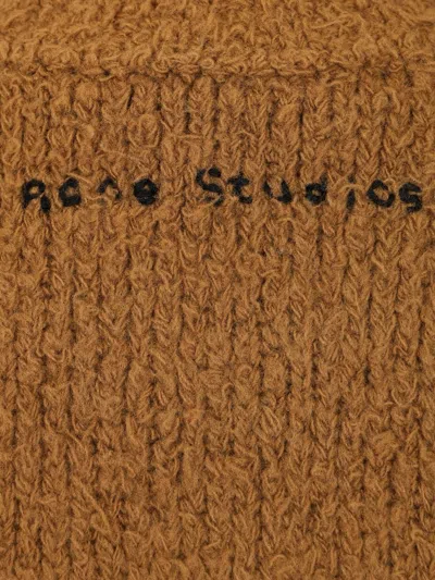 Acne Studios Teddy Sweater Knitwear Beige In Brown
