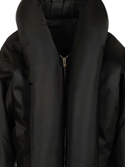 Alaïa Taffeta Padded Bomber Jacket In Black