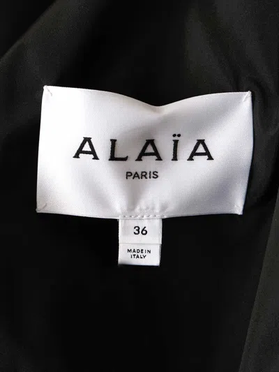 Alaïa Taffeta Padded Bomber Jacket In Black