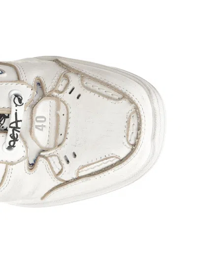 Balenciaga Coastal Inspired Sneakers Featuring Textured Sole In White