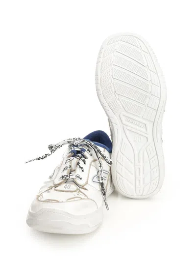 Balenciaga Coastal Inspired Sneakers Featuring Textured Sole In White