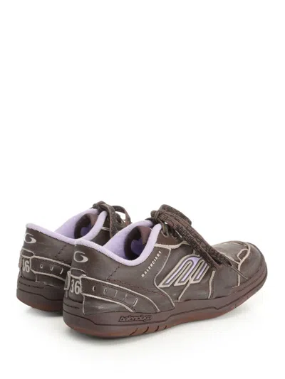Balenciaga Hamptons Worn-out Sneakers Brown And Lilac In Brown