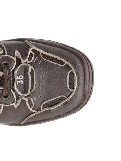 Balenciaga Hamptons Worn-out Sneakers Brown And Lilac In Brown