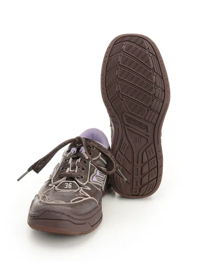 Balenciaga Hamptons Worn-out Sneakers Brown And Lilac In Brown